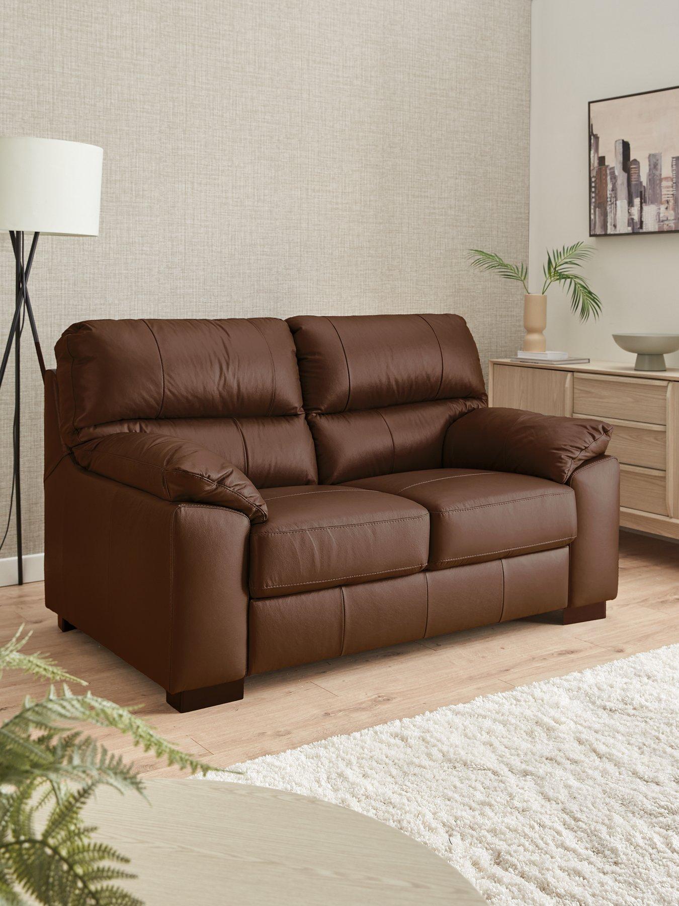 undefined Ambrose Leather 2 Seater Sofa - FSC® Certified