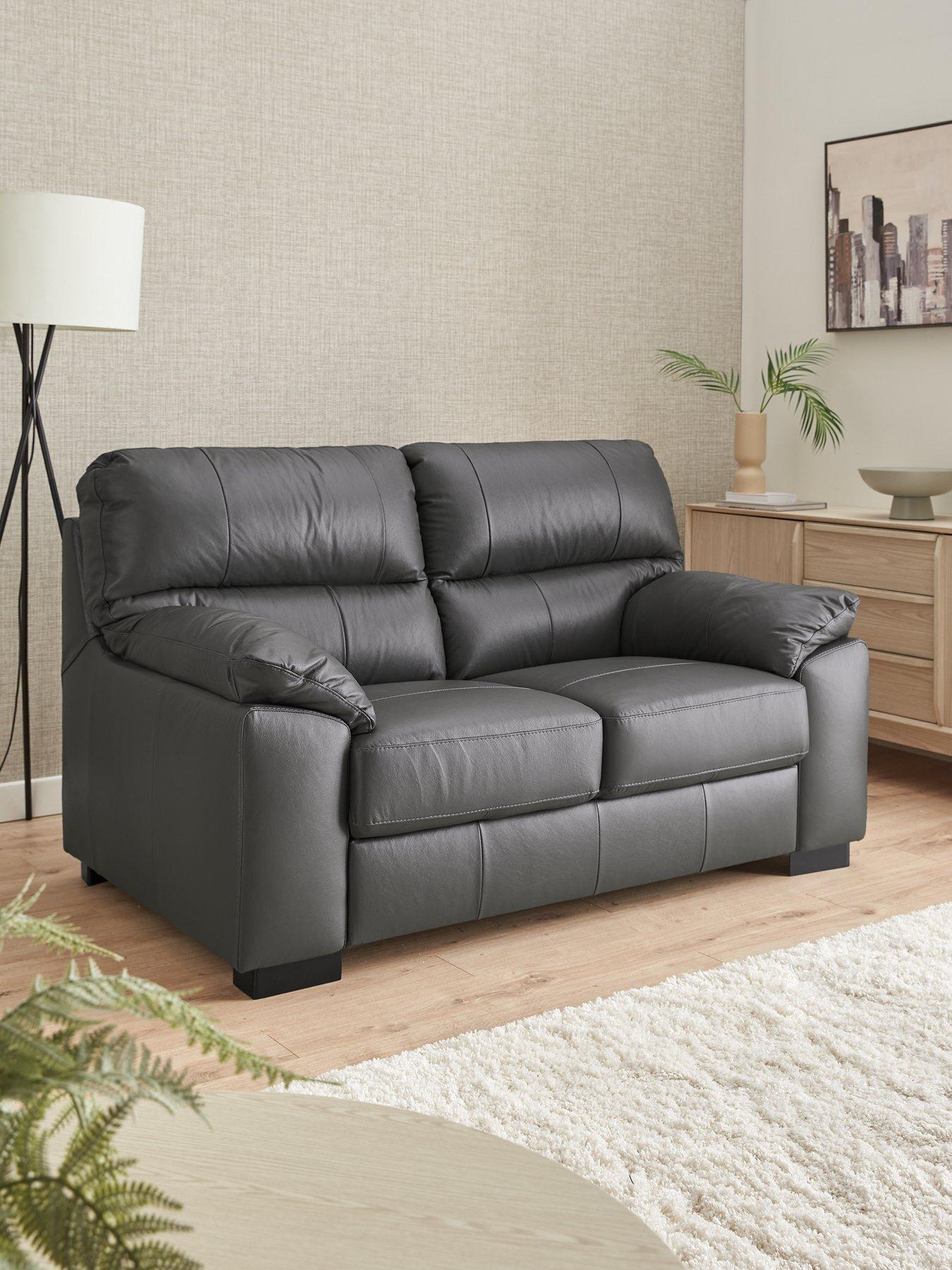 Product photograph of Very Home Ambrose Leather 2 Seater Sofa - Fsc Reg Certified from very.co.uk