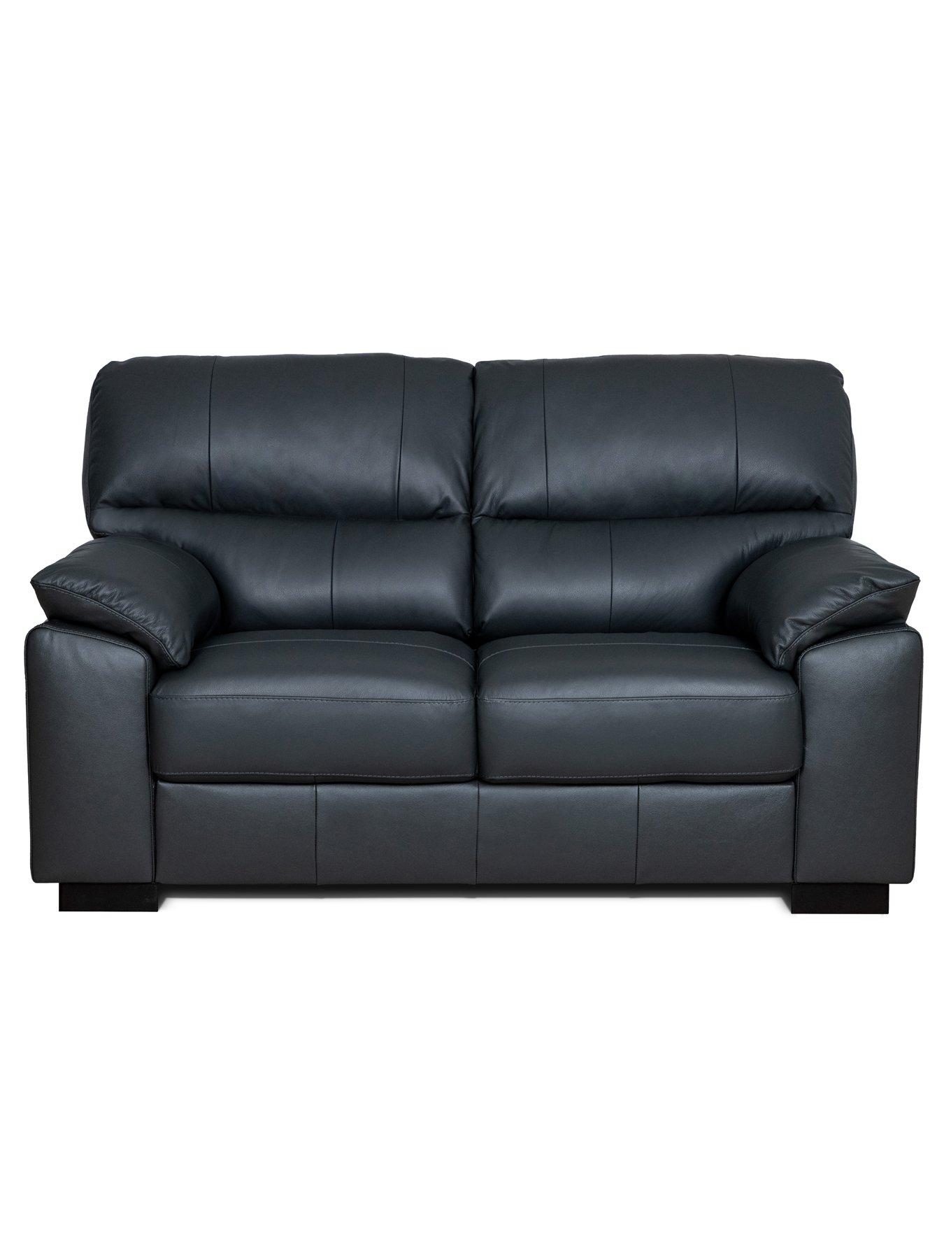 Product photograph of Very Home Ambrose Leather 2 Seater Sofa from very.co.uk