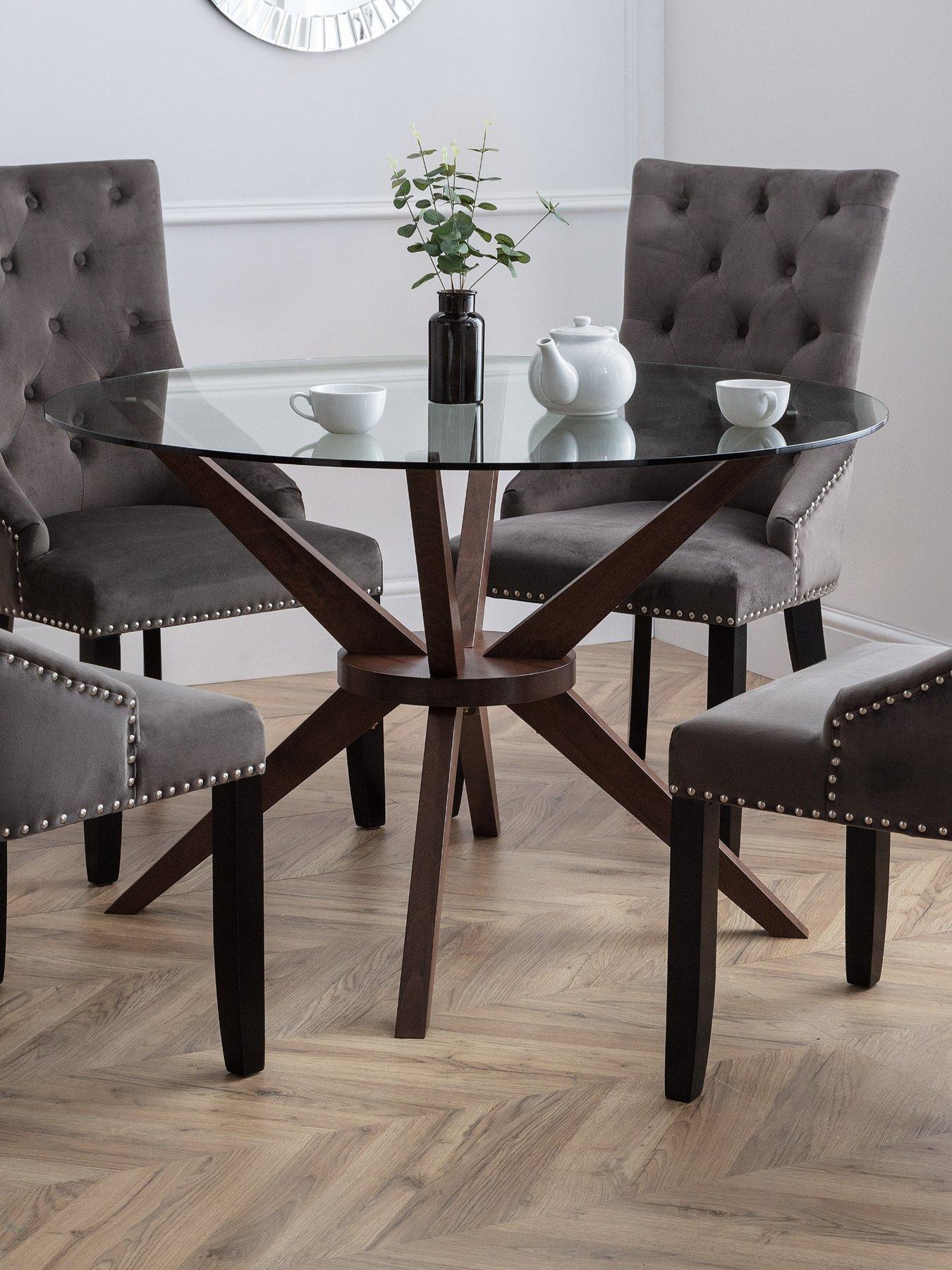 undefined Chelsea 120 cm Round Glass Top Dining Table