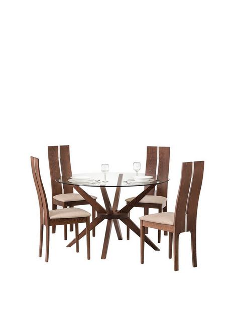 julian-bowen-set-of-chelsea-glass-table-4-cayman-chairs