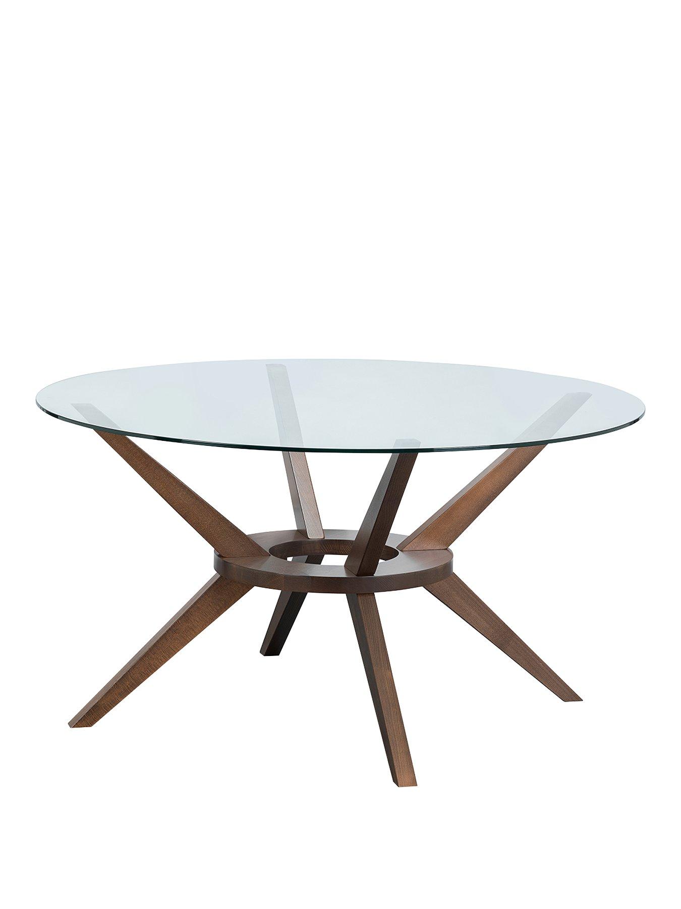 Image 2 of 4 of Julian Bowen Chelsea Large 140&nbsp;cm Round Glass Top&nbsp;Dining&nbsp;Table