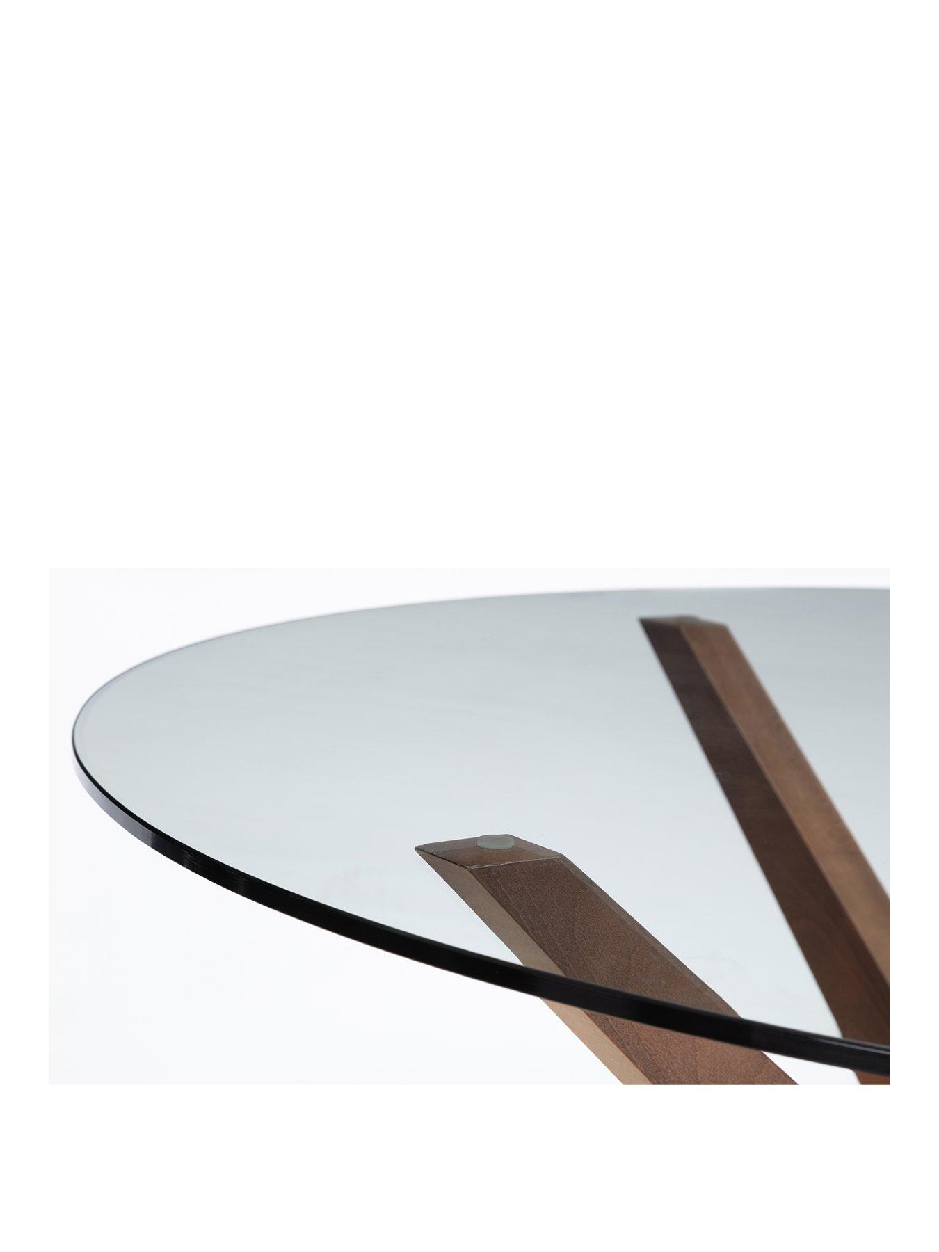 Image 3 of 4 of Julian Bowen Chelsea Large 140&nbsp;cm Round Glass Top&nbsp;Dining&nbsp;Table