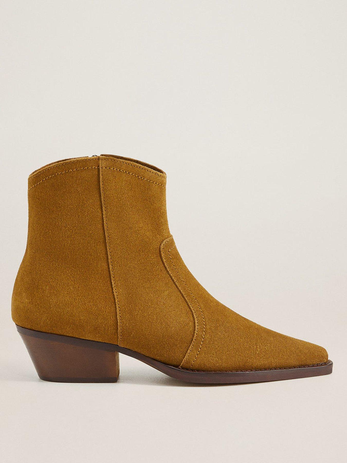 mango snake leather ankle boots