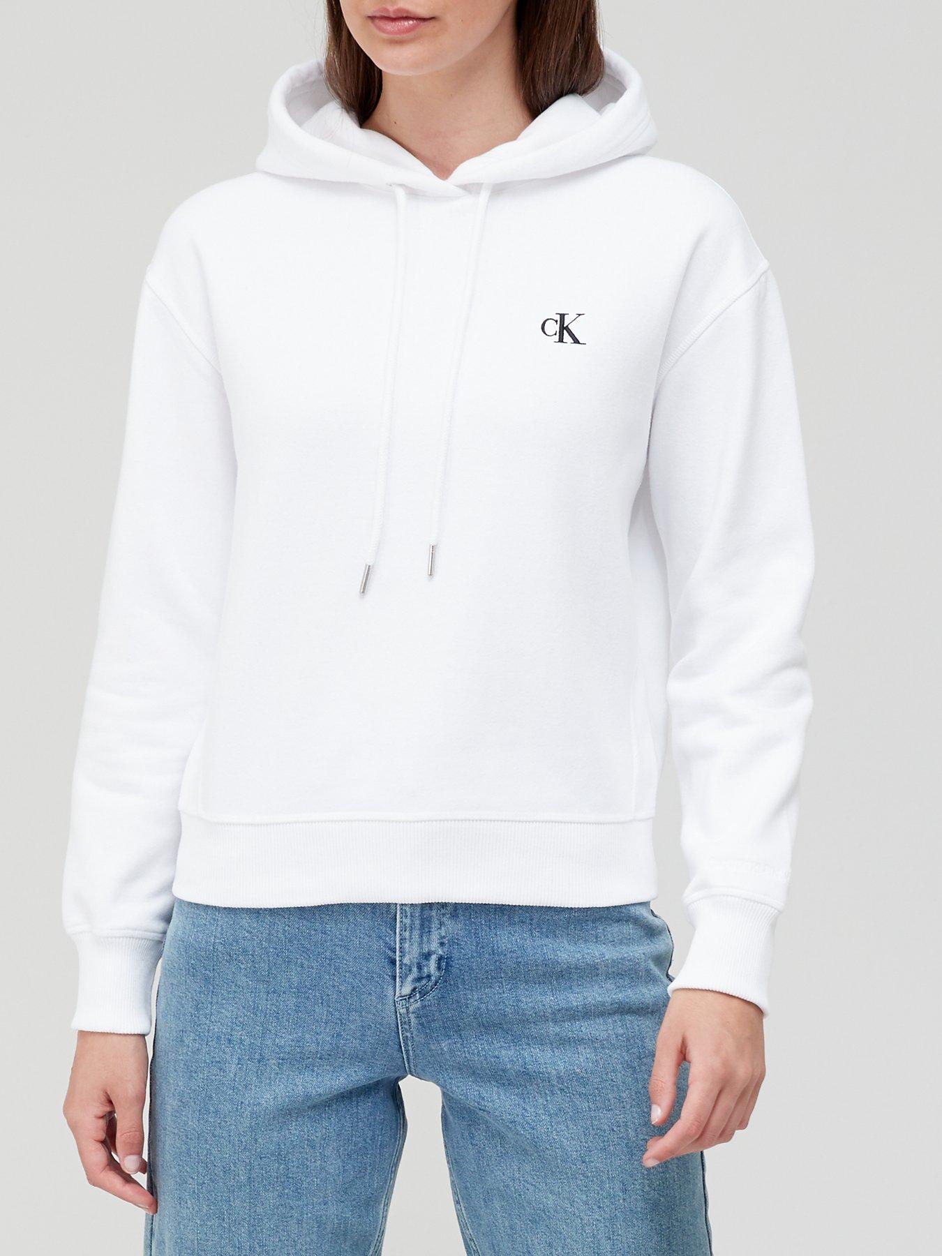 Calvin Klein Jeans Embroidery Hoodie - White