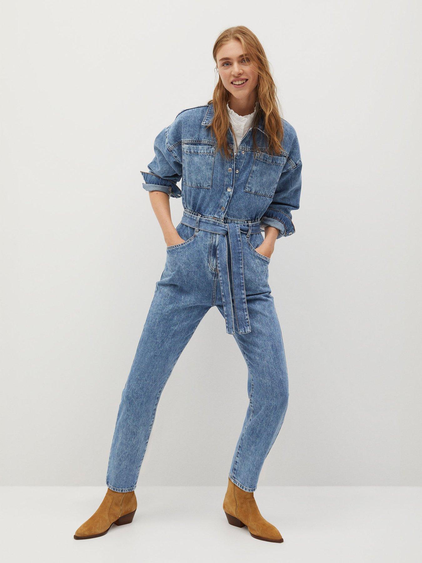 womens denim jumpsuit uk