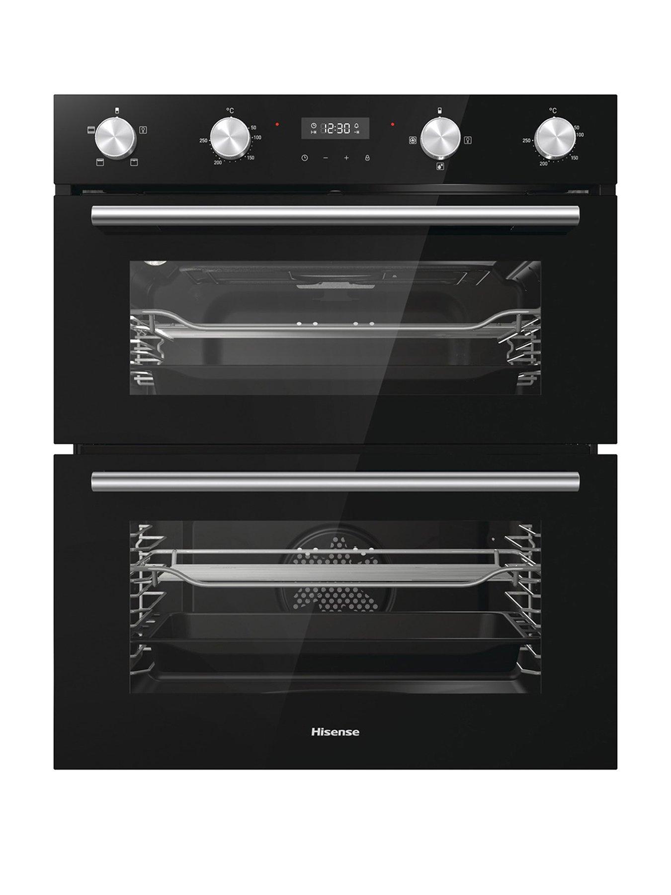 Product photograph of Hisense Bid75211bguk 60cm Wide Built-under Double Oven - Black from very.co.uk