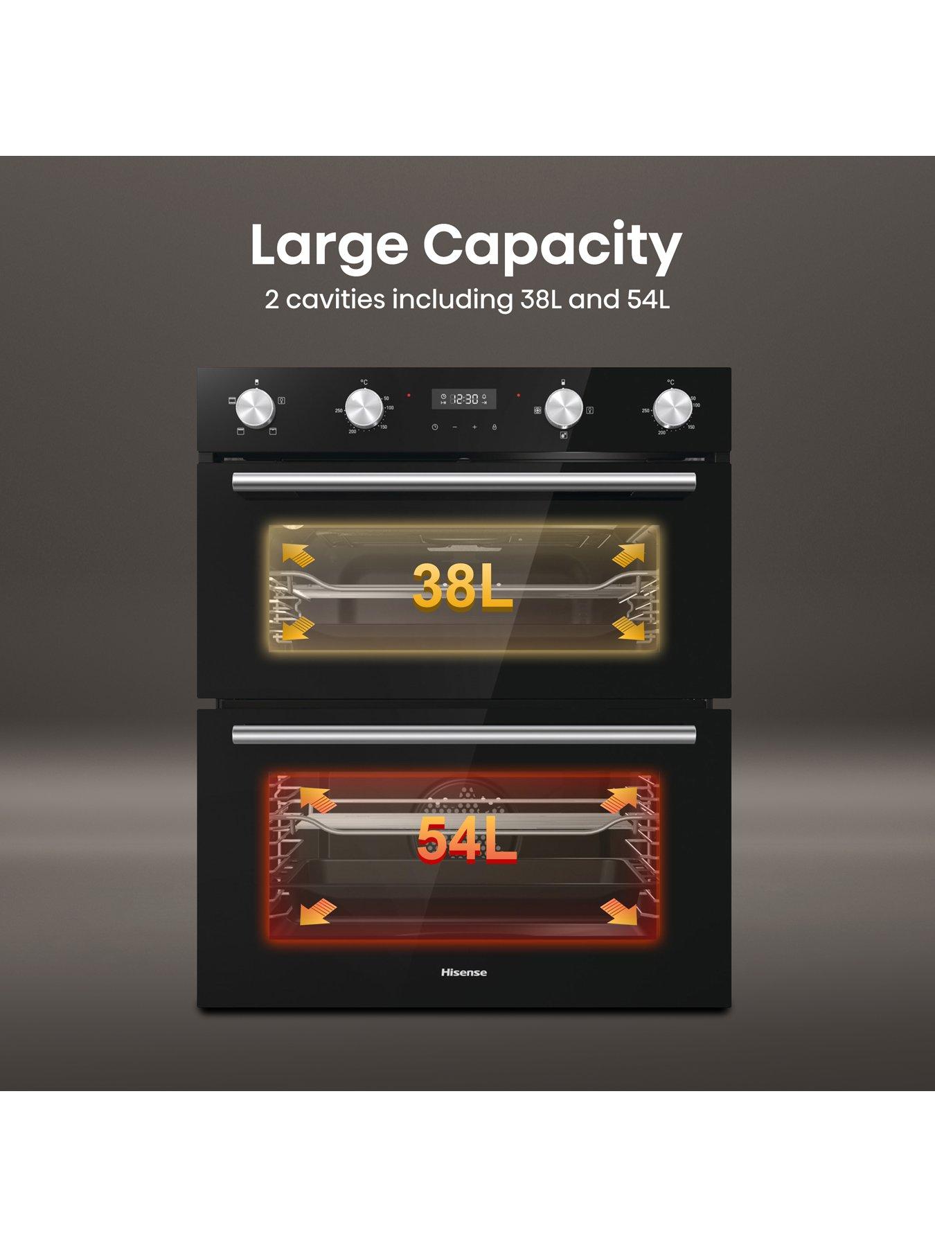 Image 2 of 7 of Hisense BID75211BGUK 60cm Wide&nbsp;Built-Under Double Oven - Black