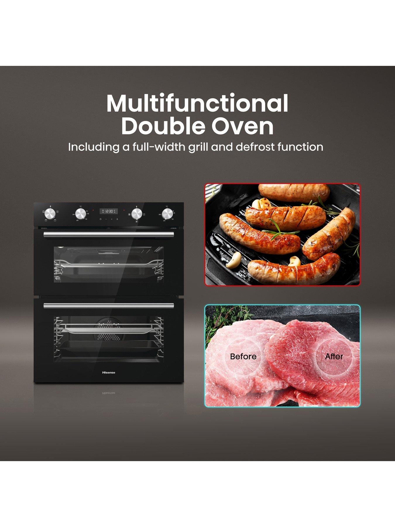 Image 3 of 7 of Hisense BID75211BGUK 60cm Wide&nbsp;Built-Under Double Oven - Black