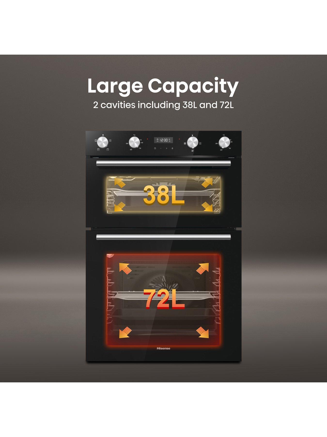 Image 2 of 7 of Hisense BID95211BGUK 60cm Wide&nbsp;Built-In Double Oven - Black
