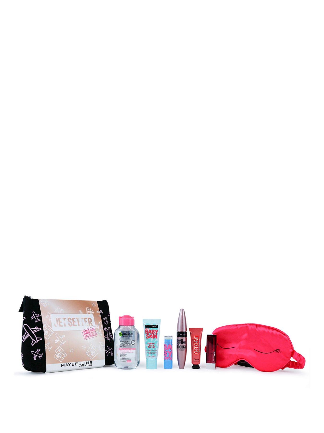 MAYBELLINE Makeup Kit Jet Setter Primer, Mascara, Lipstick, Blusher