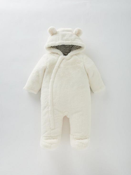 front image of mini-v-by-very-baby-unisex-faux-fur-cuddle-suit-ivory