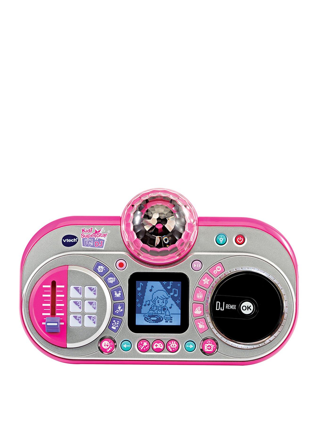 VTech Kidi DJ Mix (Black), Toy DJ Mixer for Kids with 15 Tracks and 4 Music  Styles & VTech Kidi Super Star DJ, Kids Microphone Toy with Songs and