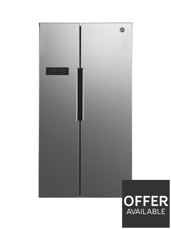 front image of hoover-h-fridge-500-maxi-hhsbso-6174xk-american-fridge-freezer-with-total-no-frost--nbspstainless-steel
