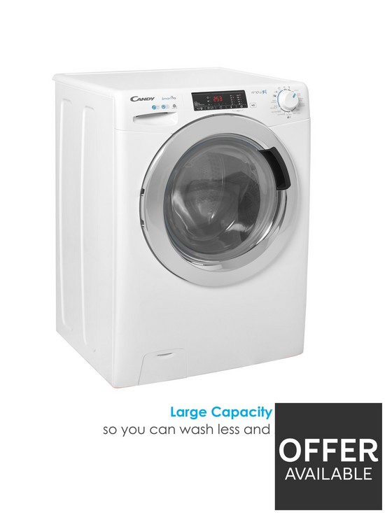stillFront image of candy-smart-csow-4963twce-80-wifi-connected-9kg-6kg-washer-dryer-with-1400-rpm-white-e-rated