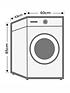  image of candy-smart-cs-148tbbe1-80-8kg-load-1400-spin-washing-machine-black