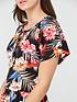  image of v-by-very-tiered-jersey-dress-tropical-print