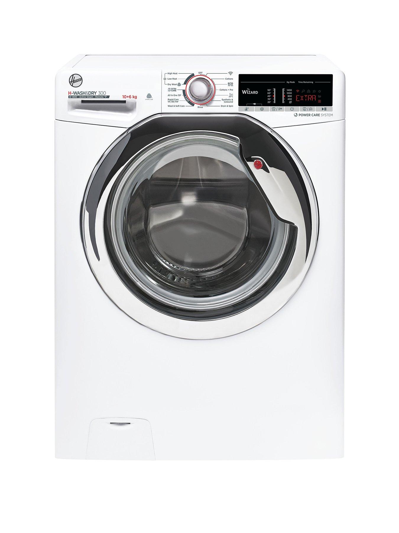 Product photograph of Hoover H-wash 300 H3ds41065tace-80 10 6kg 1400 Washer Dryer - White from very.co.uk