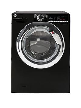 Product photograph of Hoover H-wash 300 H3ws4105tacbe-80 10kg Load 1400 Spin Washing Machine - Black from very.co.uk