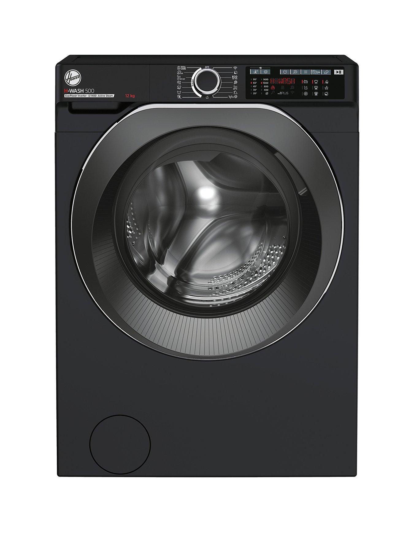 undefined H-WASH 500 HW 412AMBCB 12kg Load, 1400 Spin Washing Machine with Wifi Connectivity - Black - A Rated