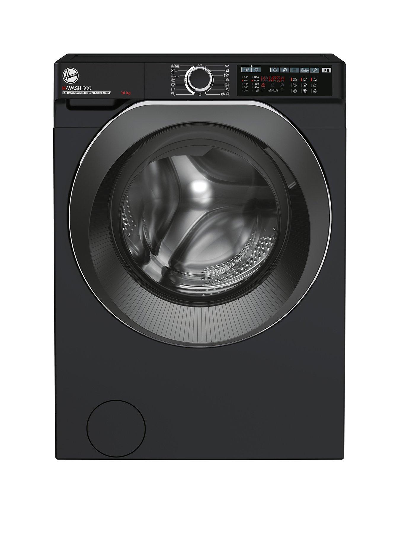 Product photograph of Hoover H-wash 500 Hw 414ambcb 14kg Load 1400 Spin Washing Machine Wifi Connectivity - Black - A Rated from very.co.uk