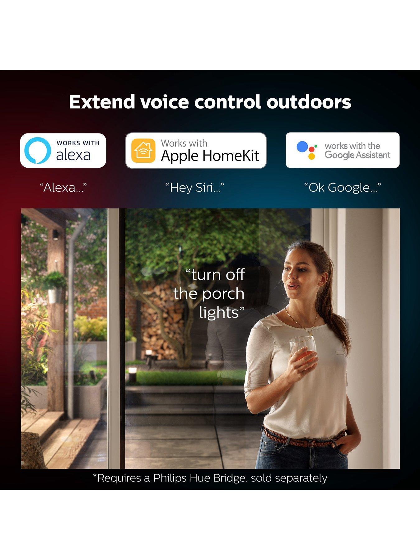 Image 5 of 7 of Philips Hue Hue Appear White &amp; Colour Ambiance LED Smart Outdoor Wall Light Double Pack