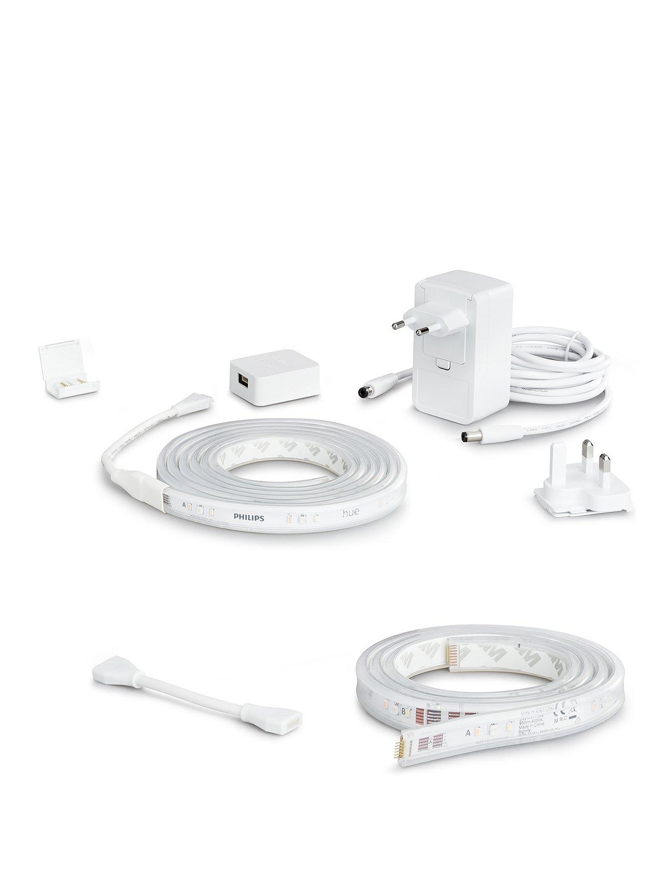 Product photograph of Philips Hue Hue White And Colour Ambiance Indoor Lightstrip 2m And 1m Extension from very.co.uk