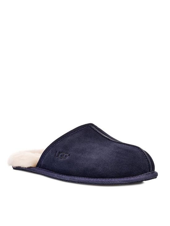 front image of ugg-scuff-suede-sheepskin-lined-slippers