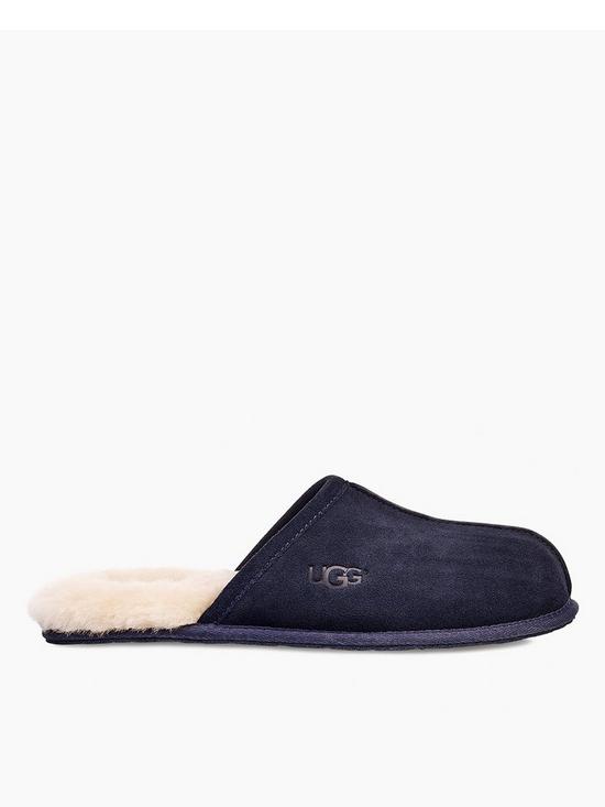 back image of ugg-scuff-suede-sheepskin-lined-slippers