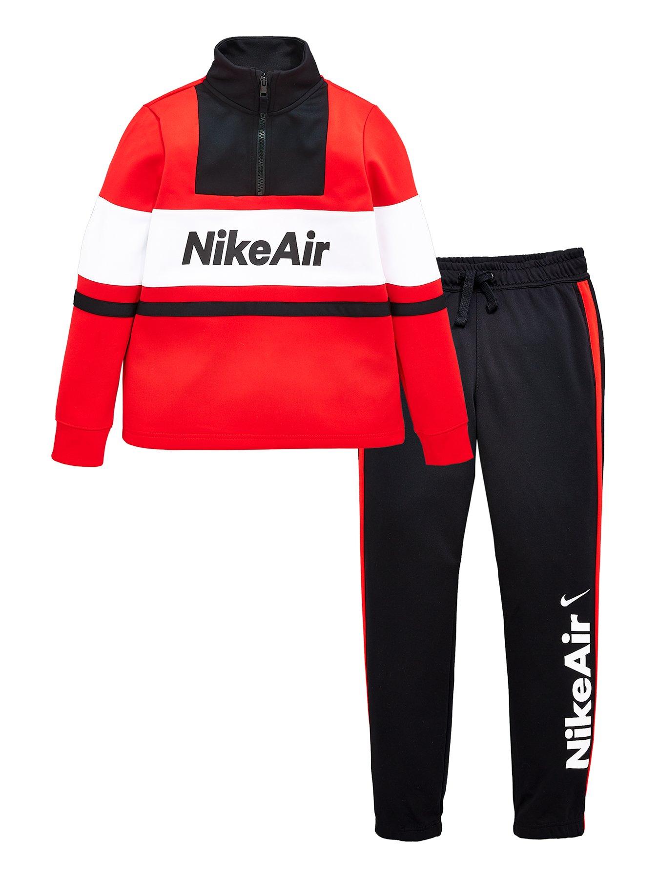 baby red nike tracksuit