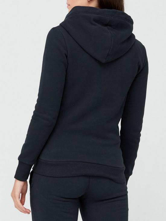 stillFront image of superdry-orange-label-zip-hoodie-black