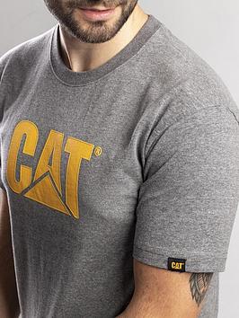 caterpillar cat workwear trademark logo t-shirt - grey , grey, size xl, men