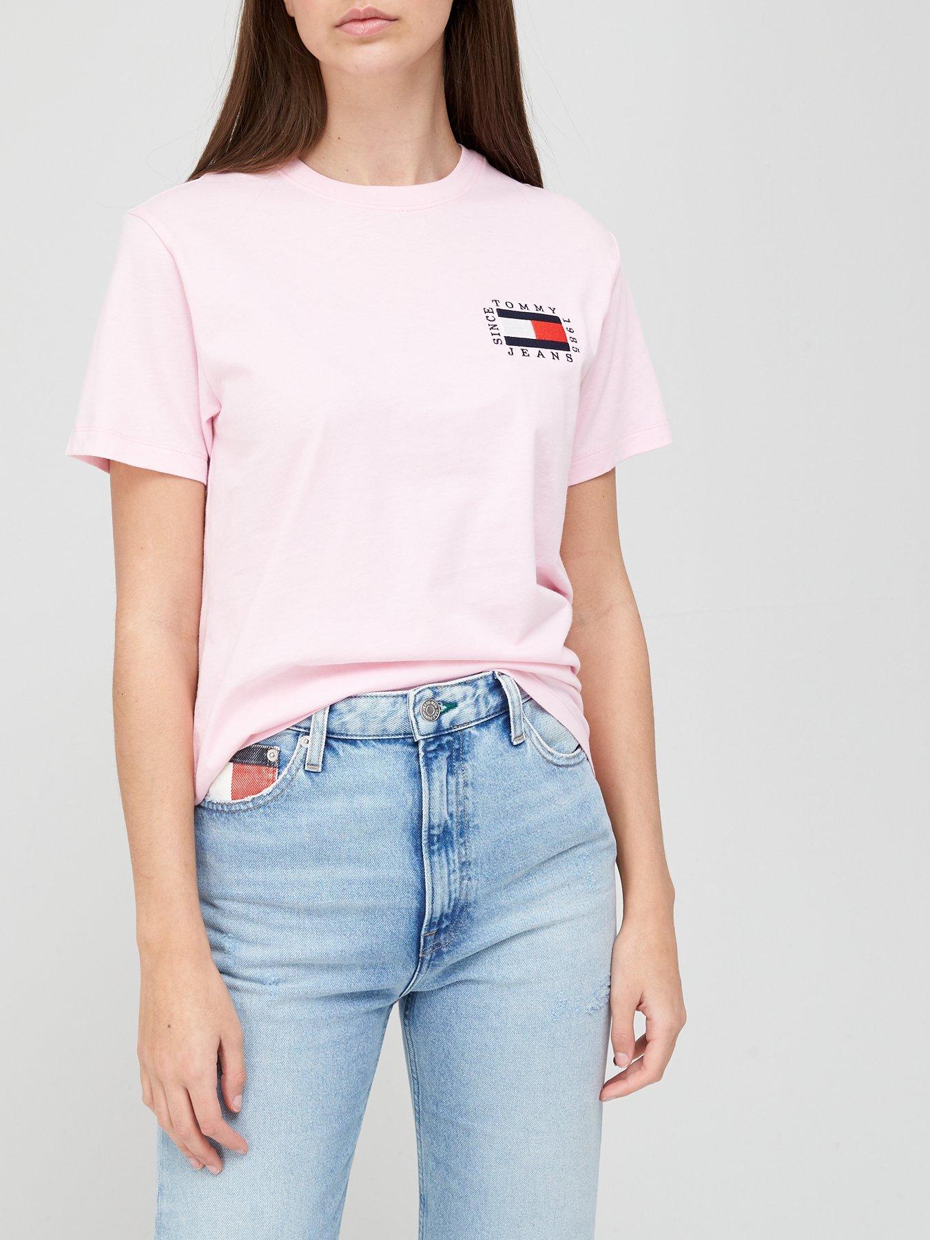 tommy jeans pink shirt