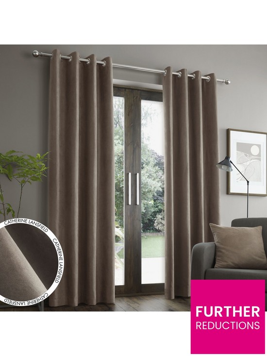 front image of catherine-lansfield-faux-suedenbspeyelet-linednbspcurtains