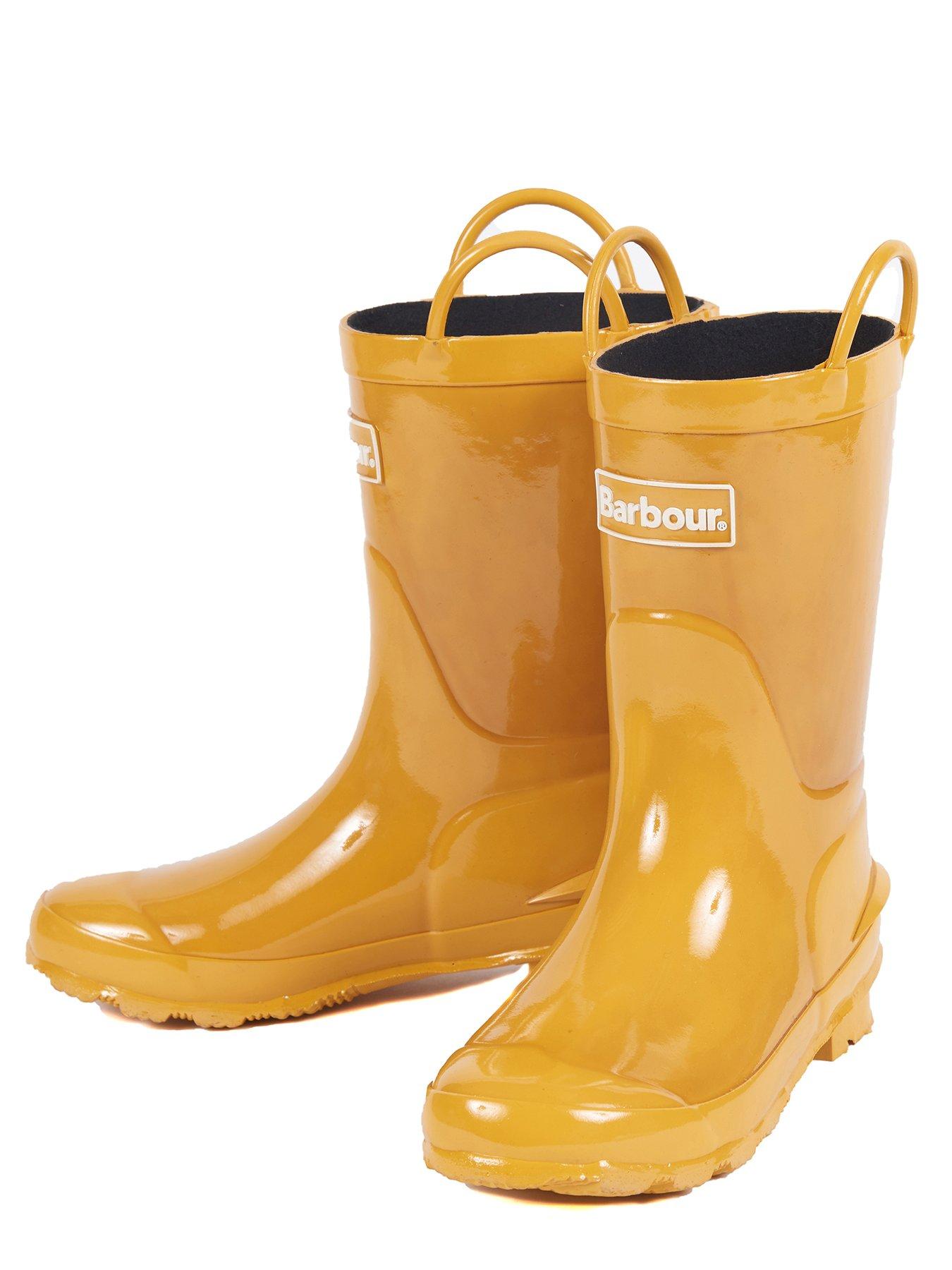 yellow barbour wellies