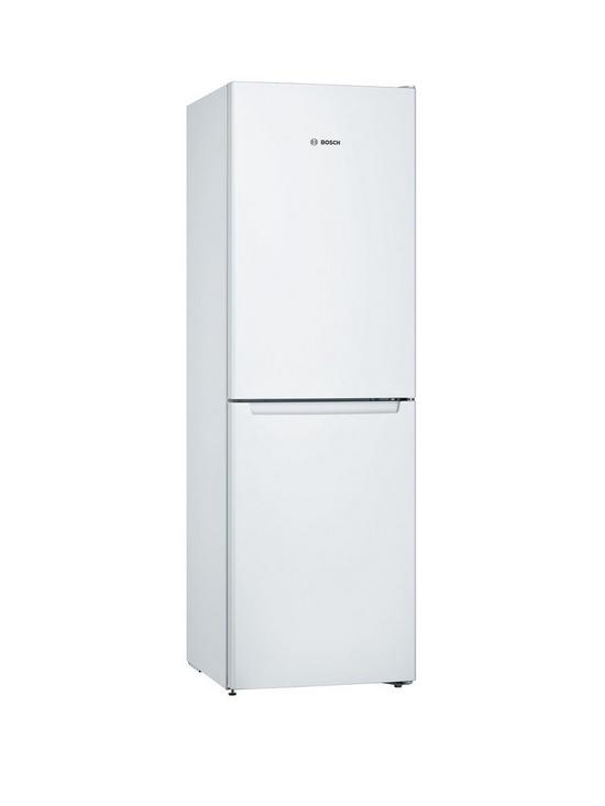 front image of bosch-series-2-kgn34nweag-60cm-wide-no-frost-5050-fridge-freezer-white