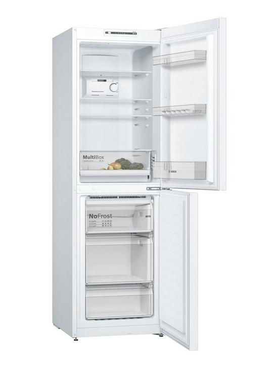 stillFront image of bosch-series-2-kgn34nweag-60cm-wide-no-frost-5050-fridge-freezer-white
