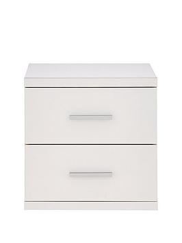 Product photograph of Very Home Montana 2 Drawer Bedside Table from very.co.uk