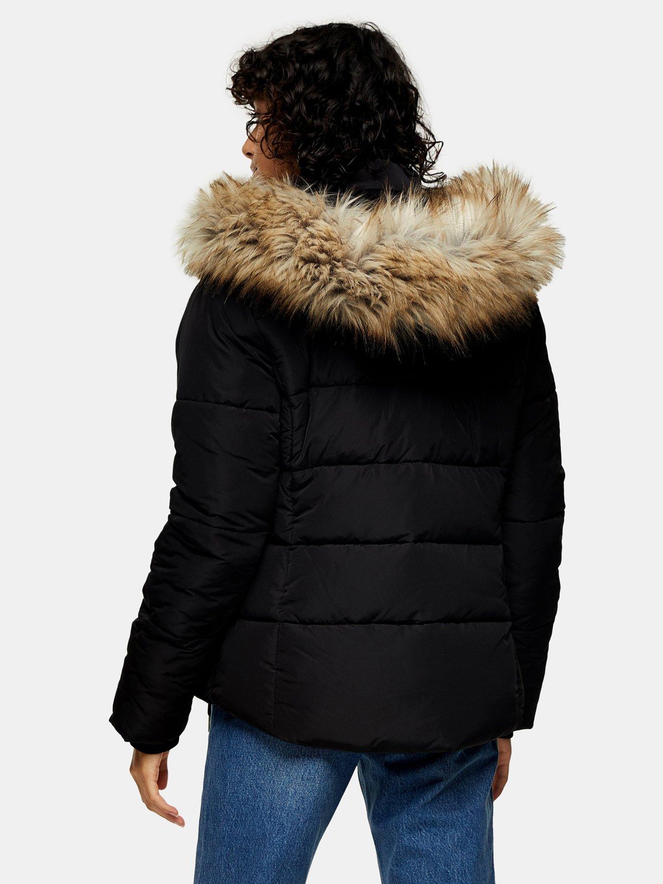 topshop quilted puffer jacket