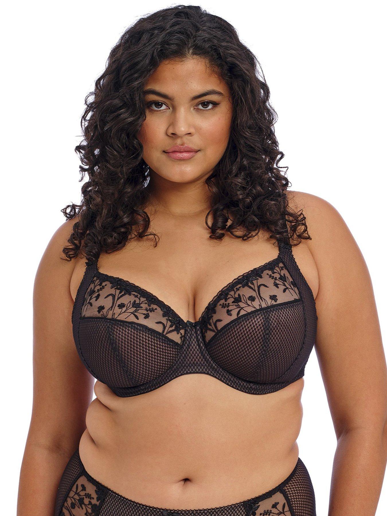 Elomi Charlie Underwired Plunge Bra Jet - Black