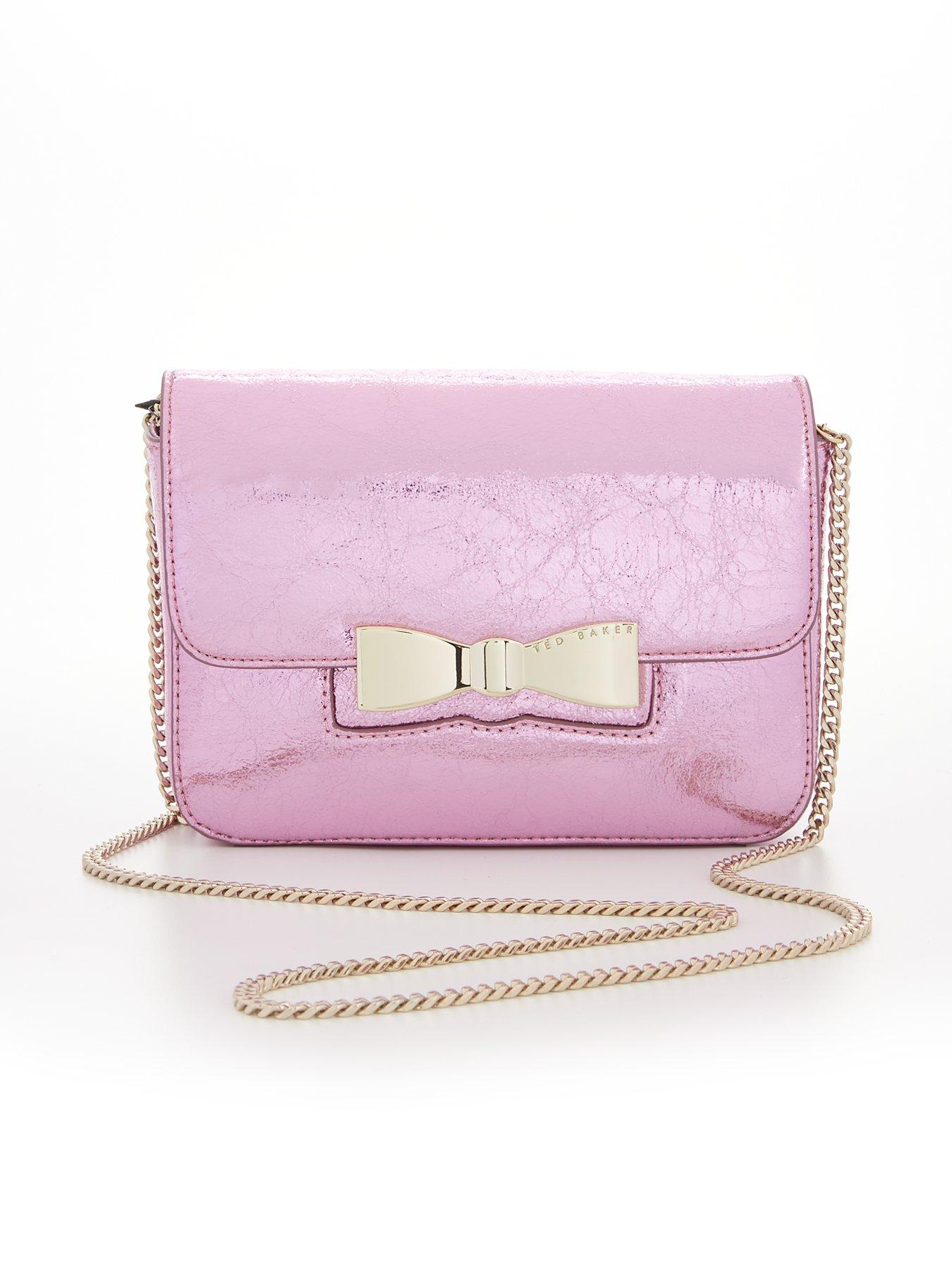 Ted Baker Slotted Bow Crossbody Bag - Pink , Pink, Women|