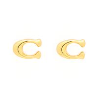COACH Bubble C Stud Earrings - Gold 