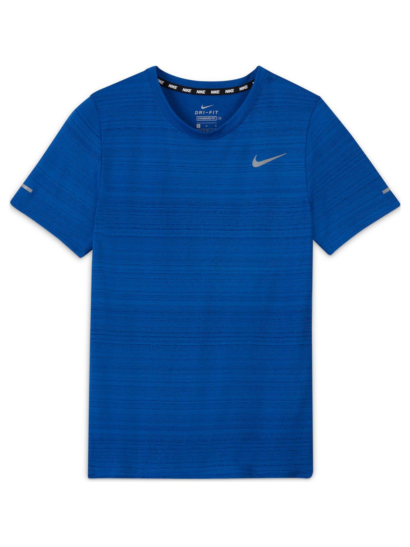 blue nike miler t shirt