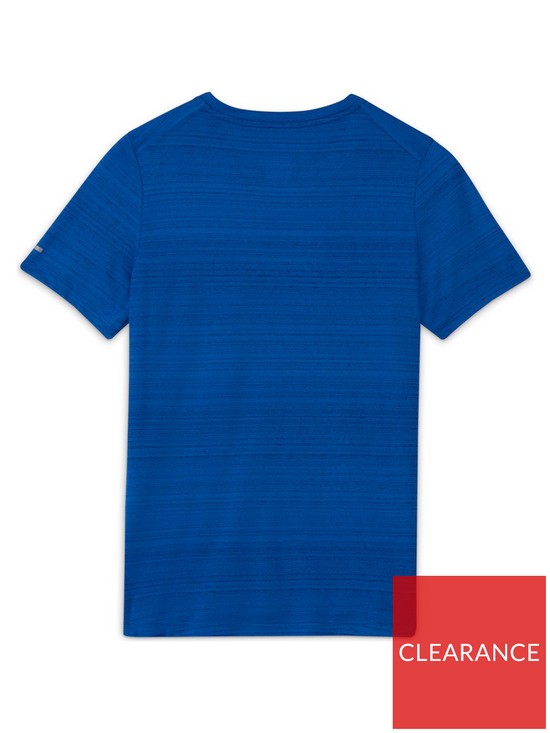 stillFront image of nike-boys-dri-fit-miler-running-t-shirt-blue