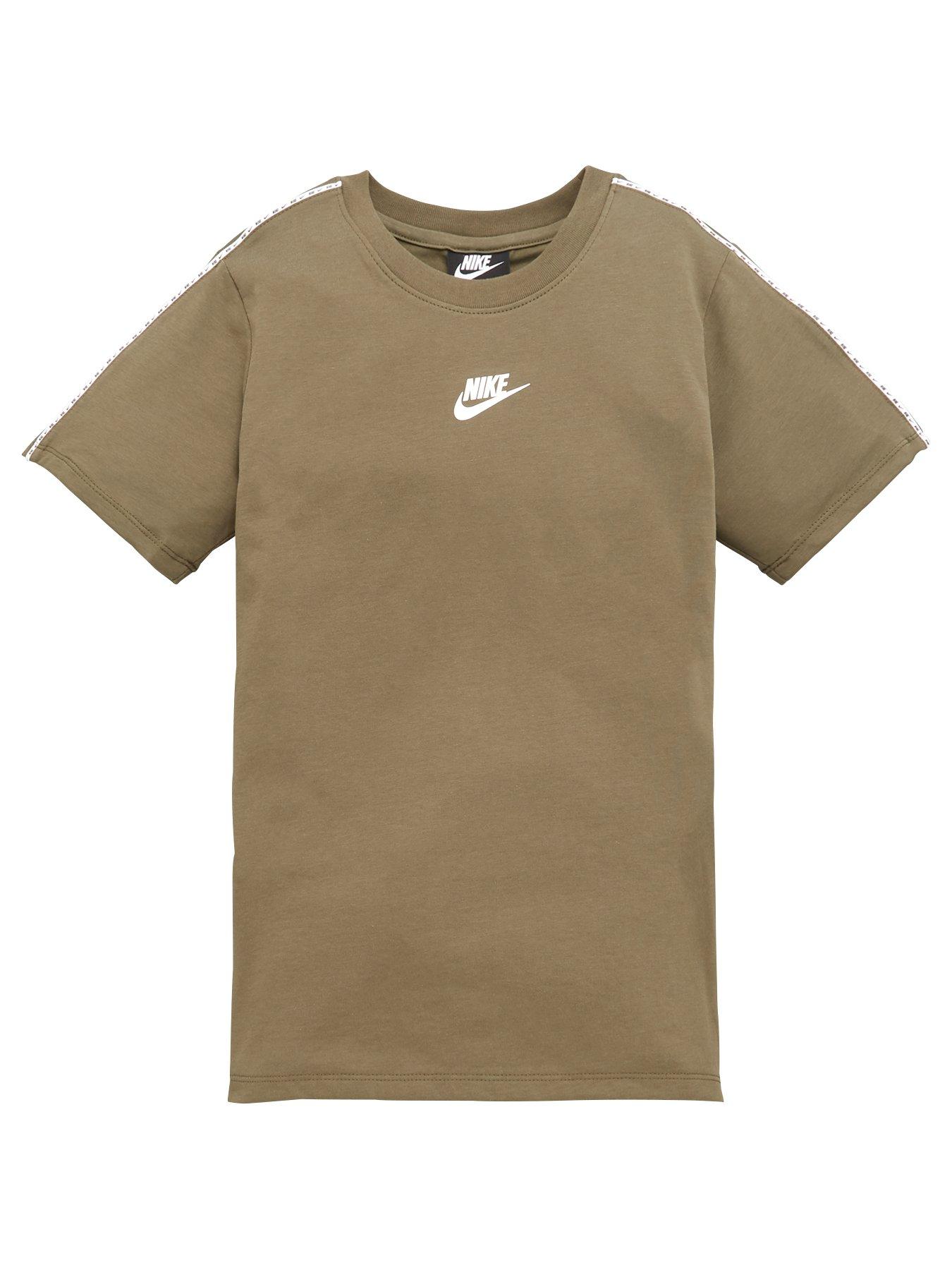 Nike Boys NSW Repeat Short Sleeve T-shirt- Khaki | very.co.uk