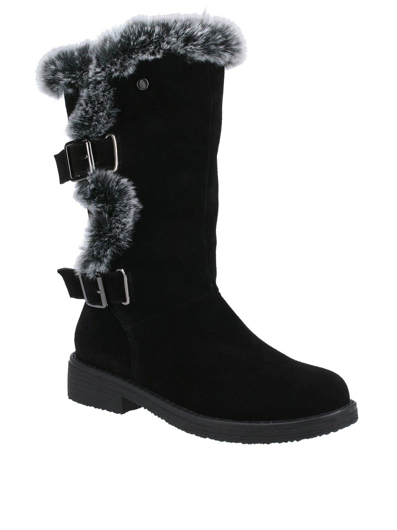 Hush Puppies Megan Knee High Boots - Black | very.co.uk