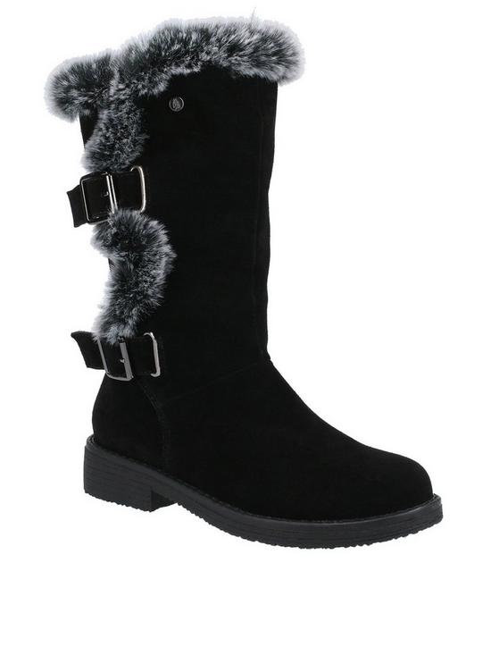 front image of hush-puppies-megan-knee-high-boots-black