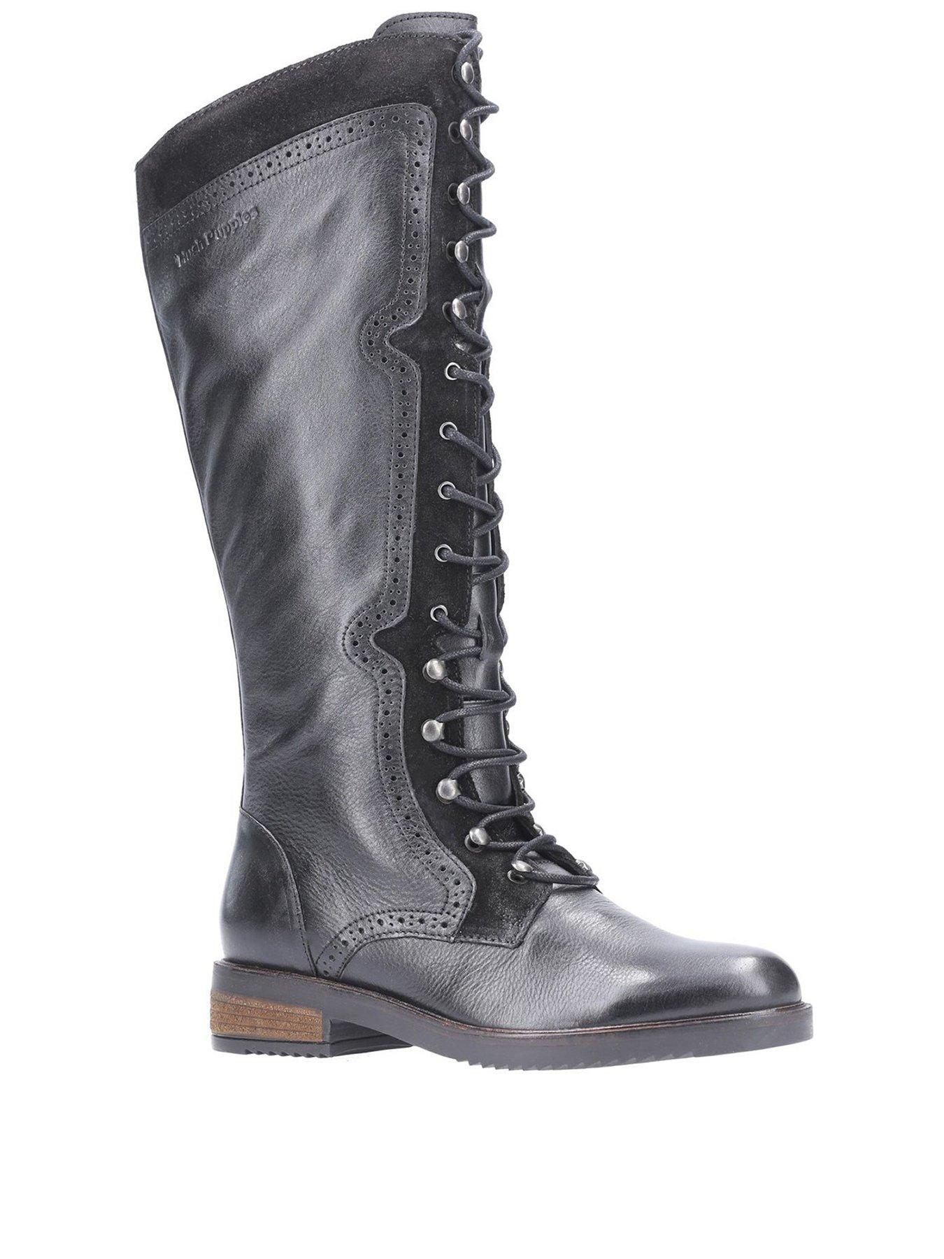 Hush Puppies Rudy Knee High Boots - Black | Very.co.uk