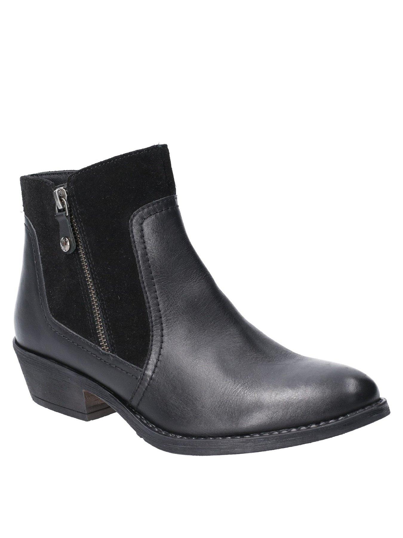 hush puppies black ankle boots