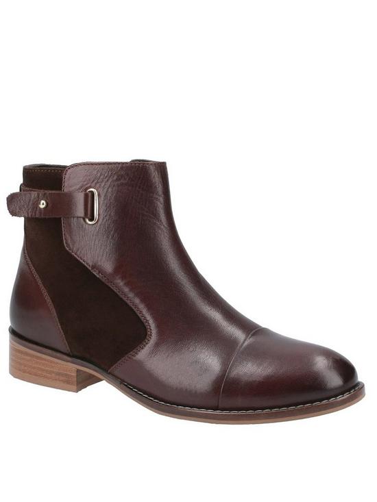 front image of hush-puppies-hollie-ankle-boots-brown
